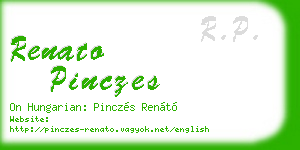 renato pinczes business card